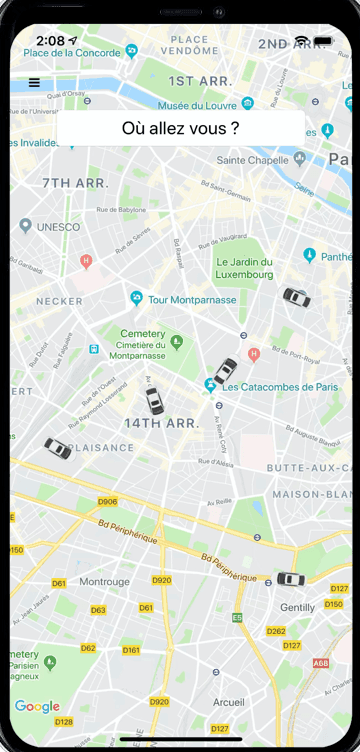 Application TaxiClub — réservation de taxi